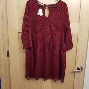 Maurices Lace dress with 3/4 sleeves